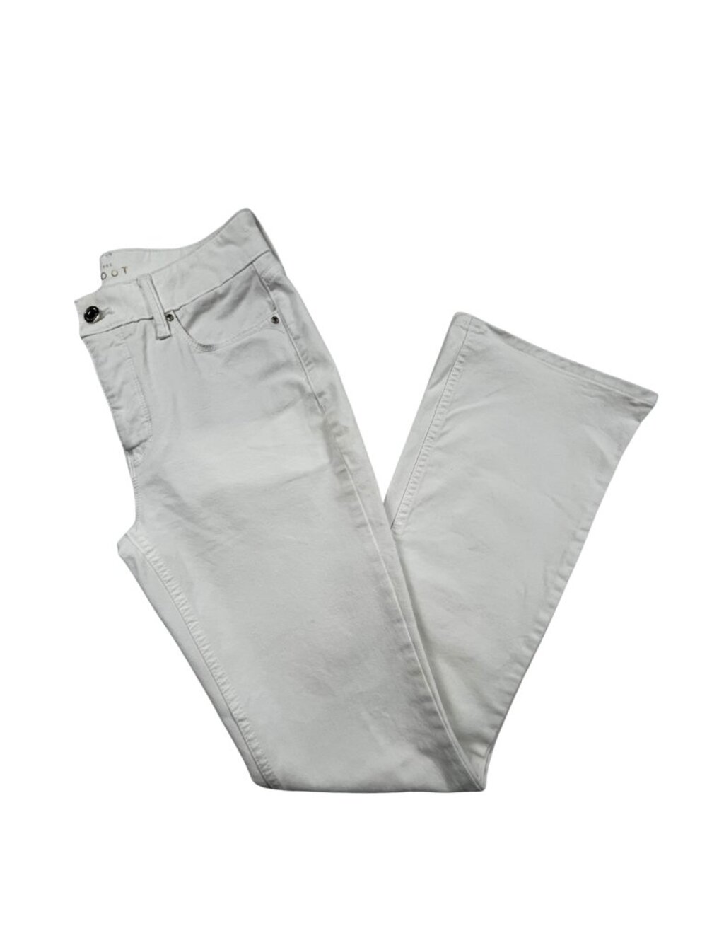 White House Black Market High Rise White Bootcut Stretch Jeans Women's 10